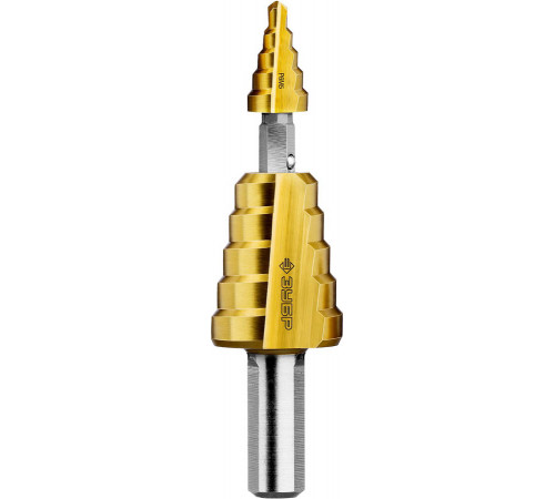 ЗУБР 4-22мм, 11 ступеней, сверло ступенчатое составное, покрытие NiT