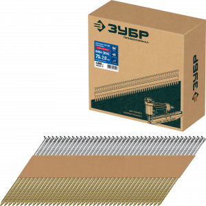 ЗУБР SN34 (D34) 75 х 2.8 мм, реечные гвозди рифленые оцинкованные, 4000 шт (305399-75)