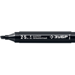 ЗУБР МП-300К черный, 2-5 мм клиновидный перманентный маркер с увелич объемом