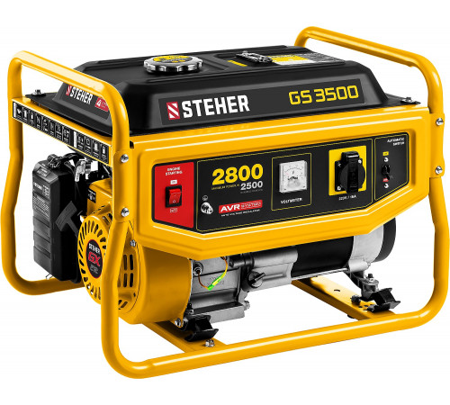 GS-3500 бензиновый генератор, 2800 Вт, STEHER