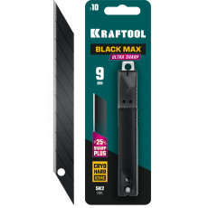 KRAFTOOL BLACK MAX 9 мм лезвия сегментированные, 9 сегментов, 10 шт