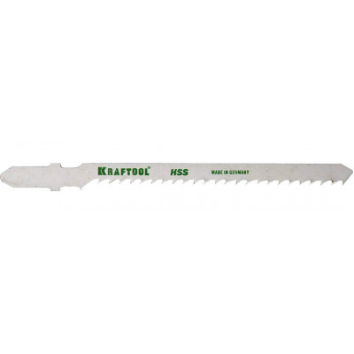 Полотна KRAFTOOL, T227D, для эл/лобзика, HSS, по мягкому металлу, фигурный рез, EU-хвост., шаг 3мм, 75мм, 2шт