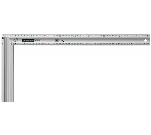 ЗУБР ЭКСПЕРТ 500 мм жесткий столярный угольник с усиленным алюминиевым полотном
