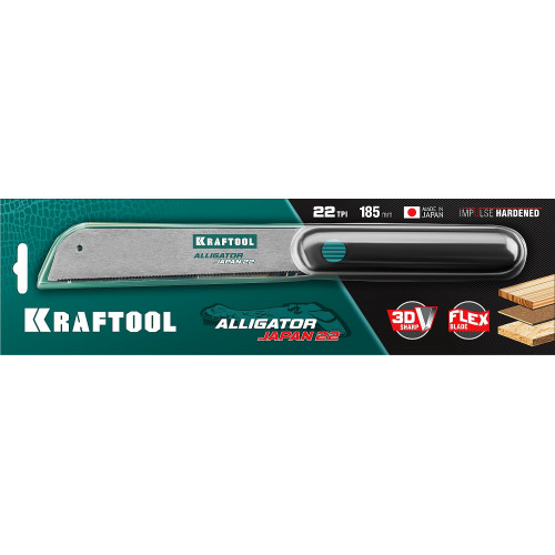 Ножовка по дереву (пила) ″KATRAN 22″ 185 мм x 0,3 мм, 22 TPI (1,15 мм) для сверхточных работ, KRAFTOOL