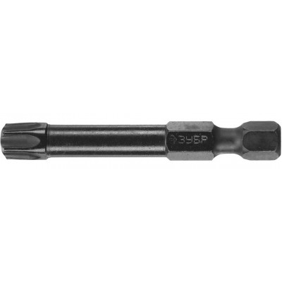 Биты ЗУБР ″ПРОФИ″ TORX, тип хвостовика E 1/4″, T40, 50мм, 2шт, на карточке