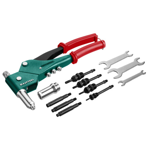 KRAFTOOL Combo3-M6 комбинированный заклепочник поворотный 0-360° в кейсе