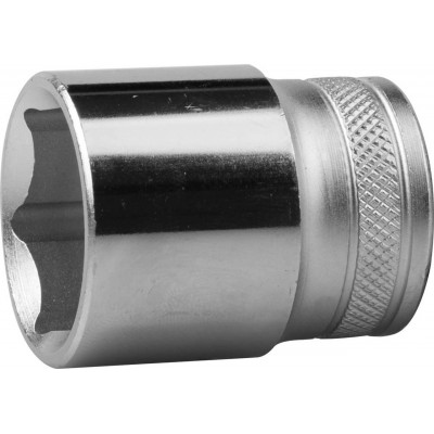 Торцовая головка KRAFTOOL ″INDUSTRIE QUALITAT″, Cr-V, FLANK, хромосатинированная, 1/2″, 24 мм