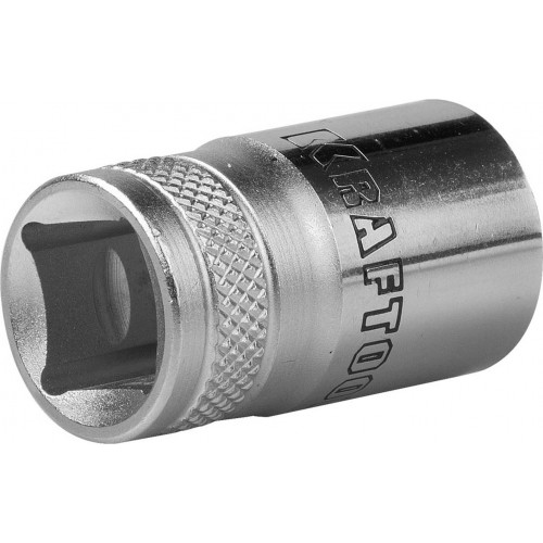 Торцовая головка KRAFTOOL ″INDUSTRIE QUALITAT″, Cr-V, SUPER-LOCK, хромосатинированная, 1/2″, 15 мм