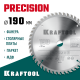 KRAFTOOL PRECISION 190х20мм 48Т, диск пильный по дереву