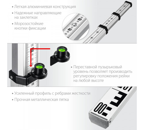 РГ 3 рейка геодезическая, ЗУБР