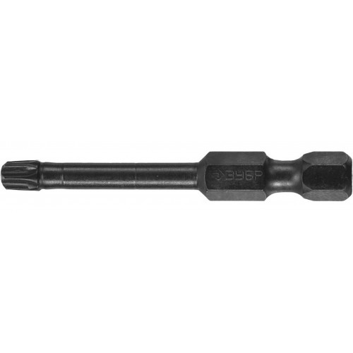 Биты ЗУБР ″ПРОФИ″ TORX, тип хвостовика E 1/4″, T25, 50мм, 2шт, на карточке