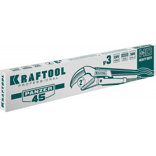 KRAFTOOL PANZER-45, №3, ключ трубный, изогнутые губки