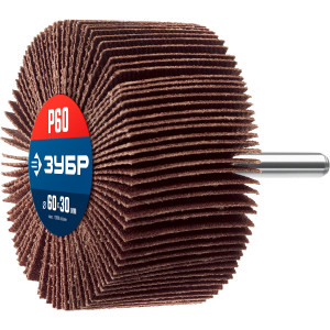 ЗУБР d 60x30 мм, P60, круг шлифовальный лепестковый