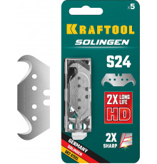 KRAFTOOL SOLINGEN S24 лезвия крюковидные, 5 шт