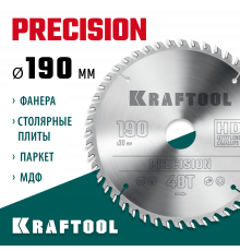 KRAFTOOL PRECISSION 190х30мм 48Т, диск пильный по дереву