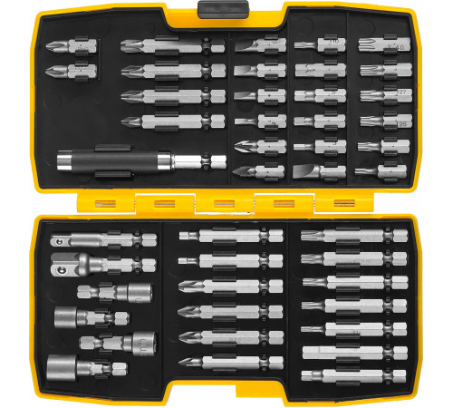 Набор STAYER ″PROFI″: Биты многофункциональные CR-MO, головок и адаптеров в ударопрочном компактном боксе, 44 предмета