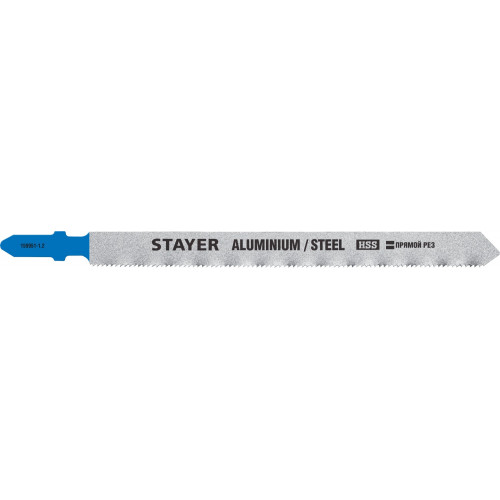 STAYER T318A, полотна для эл/лобзика, HSS, по металлу (1-3мм), Т-хвостовик, шаг 1,2мм, 110мм, 2шт, STAYER Professional
