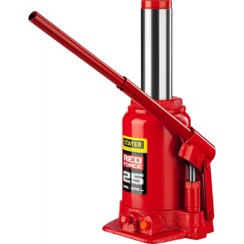 STAYER RED FORCE 25т 240-375мм домкрат бутылочный гидравлический