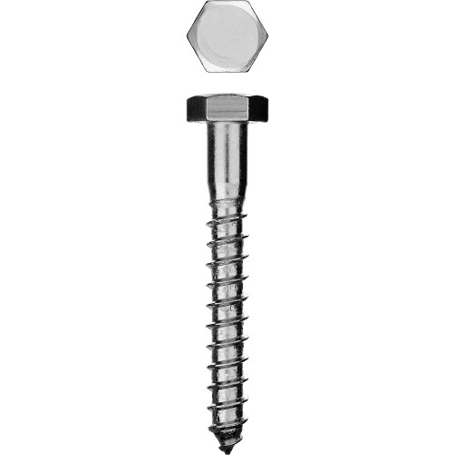 Шурупы ШДШ с шестигранной головкой (DIN 571), 120 х 12 мм, 1 шт, ЗУБР