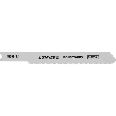 Полотна STAYER ″PROFI″, U118GF, для эл/лобзика, Bi-Metall, по металлу (0,5-1,5мм), US-хвост., шаг 1,1мм, 50мм, 3шт
