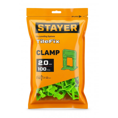 STAYER СВП TileFix, 2,0 мм, 100 шт, система выравнивания плитки ″ворота″ (33847-100)