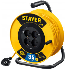 STAYER M 315 ПВС 3х1.5 50м 3500Вт, Силовой удлинитель на катушке (55078-50)