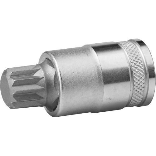 Торцовая бита-головка KRAFTOOL ″INDUSTRIE QUALITAT″, материал S2, SPLINE, сатинированная, 1/2″, M16