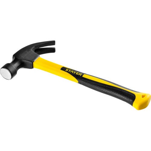 STAYER Fiberglass 680 г молоток-гвоздодёр столярный с фиберглассовой рукояткой