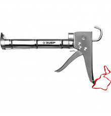 ЗУБР полукорпусной пистолет для герметика Профессионал, хромированный, 310 мл.