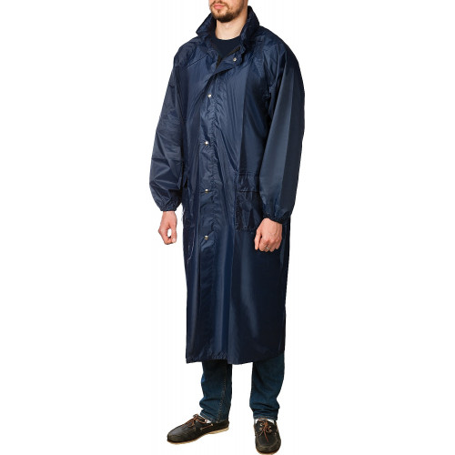 Плащ-дождевик STAYER 11612-56, нейлоновый на молнии, синий цвет, размер 56-58