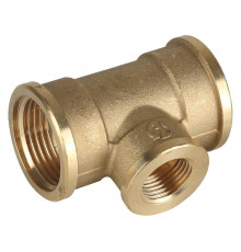 Тройник GENERAL FITTINGS переходной, латунь, г/г/г, 1″-1/2″-1″