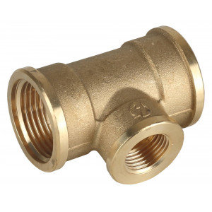 Тройник GENERAL FITTINGS переходной, латунь, г/г/г, 1″-1/2″-1″