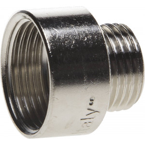 Переходник GENERAL FITTINGS удлиненный цилиндрический, никелированная латунь, 3/4″ х 1/2″