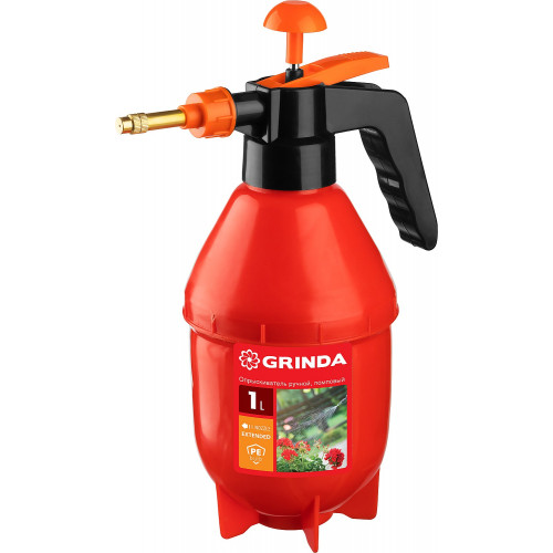 GRINDA PS-1E опрыскиватель 1 л, с удлинённым соплом, ручной, помповый, колба из полиэтилена