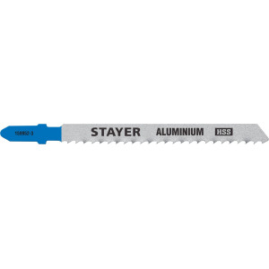 STAYER T127D, полотна для эл/лобзика, HSS, по мягкому металлу (2-15мм), Т-хвостовик, шаг 3мм, 75мм, 2шт, STAYER Professional