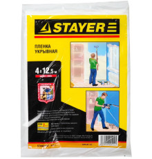 Пленка STAYER ″STANDARD″ защитная укрывочная, HDPE, 7 мкм, 4 х 12,5 м