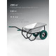 KRAFTOOL MAXDrive-2 110л, 280 кг, двухколесная, с трубным усилителем, кузов 0,9 мм, полиуретановые колеса, тачка строительная (39860)