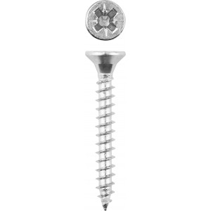 Саморезы СУ-Б универсальные, 100 x 5.0 мм, 12 шт, белый цинк, ЗУБР
