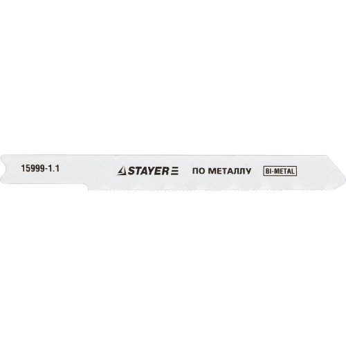 Полотна STAYER ″PROFI″, U118GF, для эл/лобзика, Bi-MetalI, по металлу (0,5-1,5мм), US-хвост., шаг 1,1мм, 50мм, 2шт