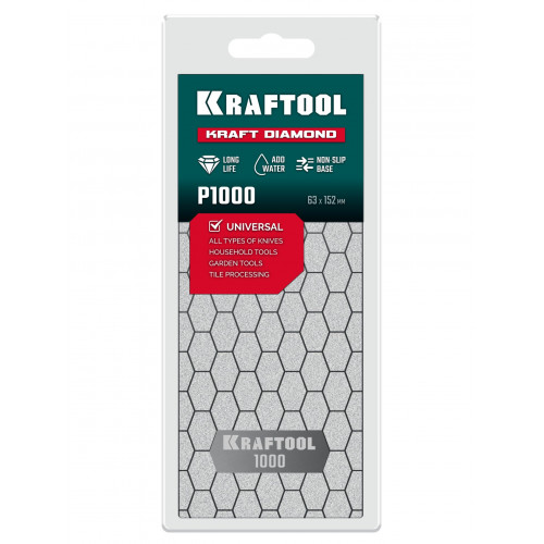 KRAFTOOL DIAMOND 63 х 152 мм, Р1000, пластина алмазная заточная (35710-1000)