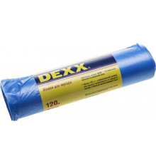 Мусорные мешки DEXX 120л, 10шт, голубые