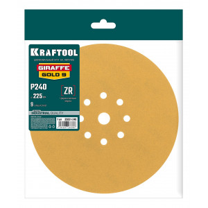 KRAFTOOL Giraffe GOLD-9 225 мм, Р240, шлифовальный круг на липучке, 9 отв. (35651-240)