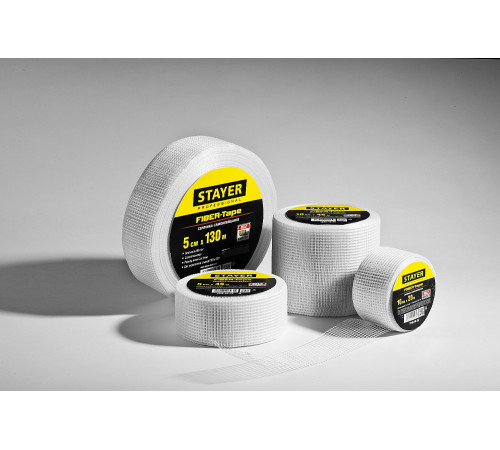 Серпянка самоклеящаяся FIBER-Tape, 5 см х 90м, STAYER Professional 1246-05-90