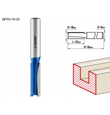 ЗУБР 10x25мм, хвостовик 8мм, фреза пазовая прямая