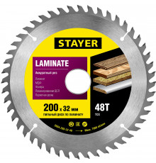 STAYER Laminate 200 x 32мм 48T, диск пильный по ламинату, аккуратный рез