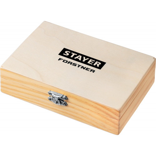 STAYER Forstner 5 шт., 15-20-25-30-35мм, набор сверл форстнера по дереву, ДСП