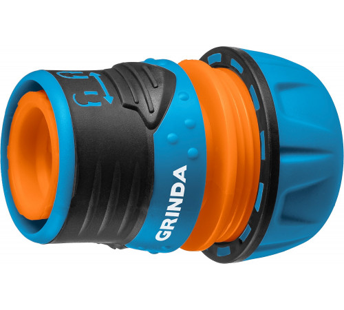 GRINDA PROLine TL-12, 1/2″, соединитель быстросъёмный для шланга, с запирающим механизмом, из ударопрочного пластика с TPR