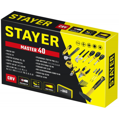 STAYER Master-40 универсальный набор инструмента для дома 40 предм.