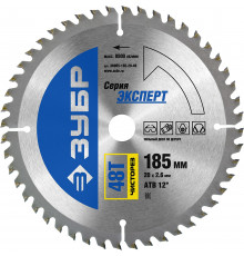 ЗУБР Чисторез 185 x 20мм 48Т, диск пильный по дереву