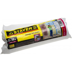 Пленка STAYER ″MASTER″ защитная укрывочная, HDPE, в рулоне, 12 мкм, 2 х 50 м